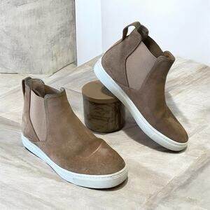 Vince Leather Chelsea Boot Shoes Women's Size 6.5 M Comfortable Tan Casual